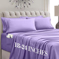 MocassiLuxuryBedding Mocassi Luxury 4-Piece Sheet Set, Ultra Soft 1800 Hotel Quality Microfiber Sheet Set, Fits Mattresses Up to 18 to 24 I…