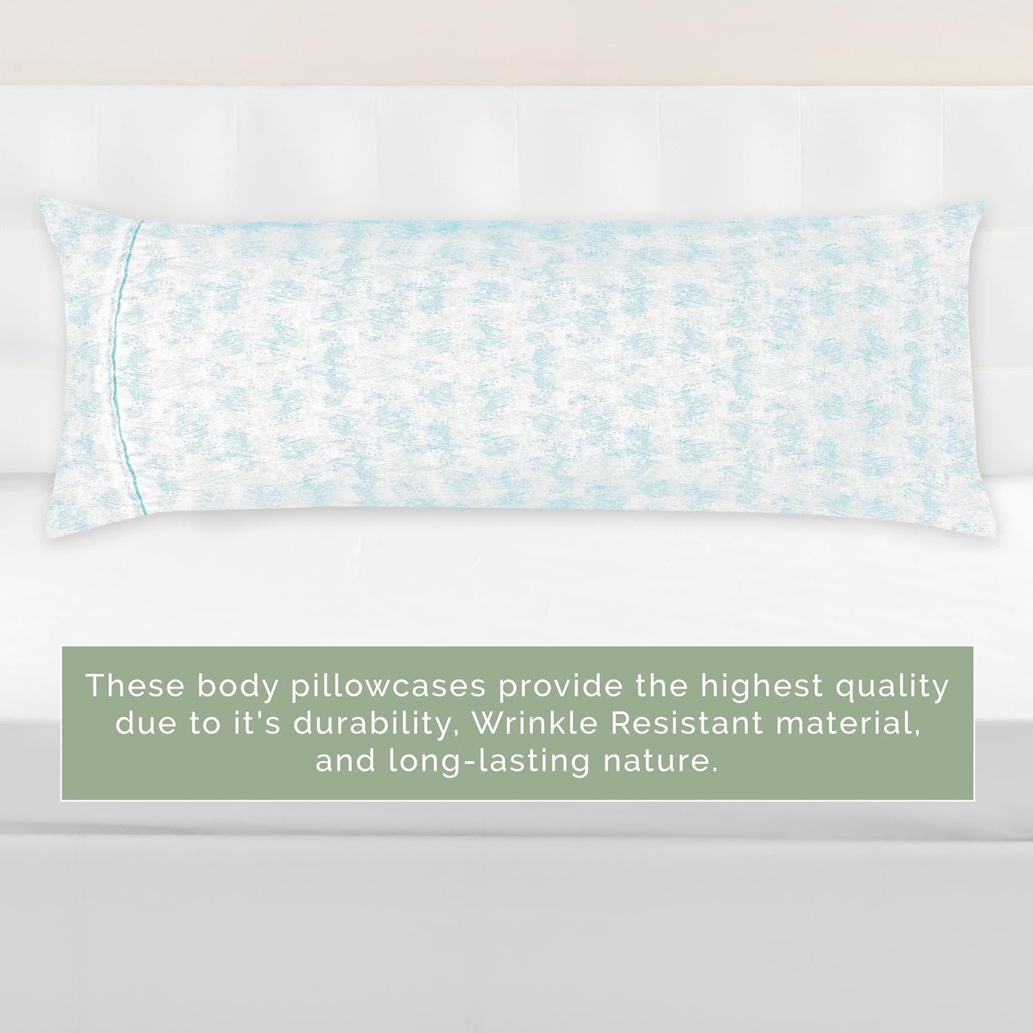 Elegantcomfort Elegant Comfort Ultra Soft 1-Piece Set Sea Waves Print Pillowcases - 1500 Hotel Quality Microfiber, Soft and Smooth Hidden Z…