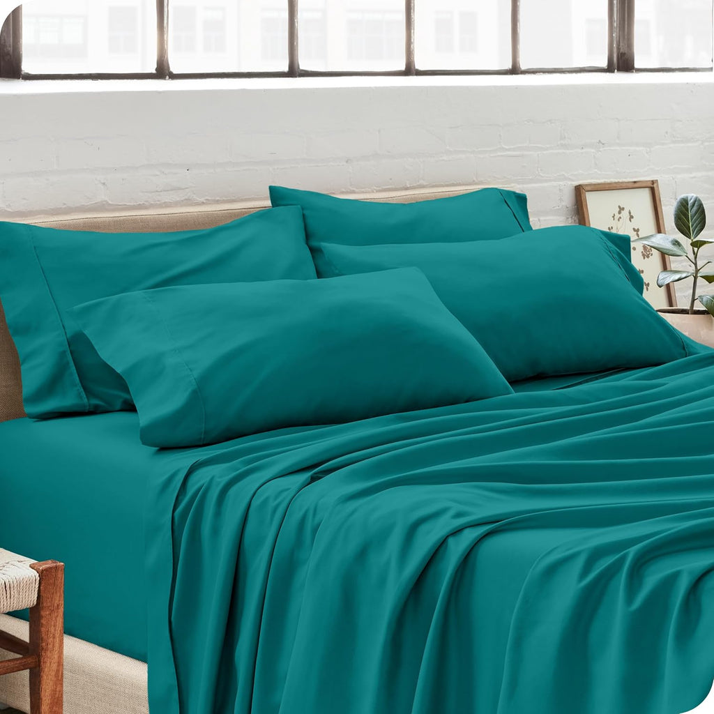 BareHome Bare Home Microfiber King Pillowcase Set of 4 - Emerald, 20x40