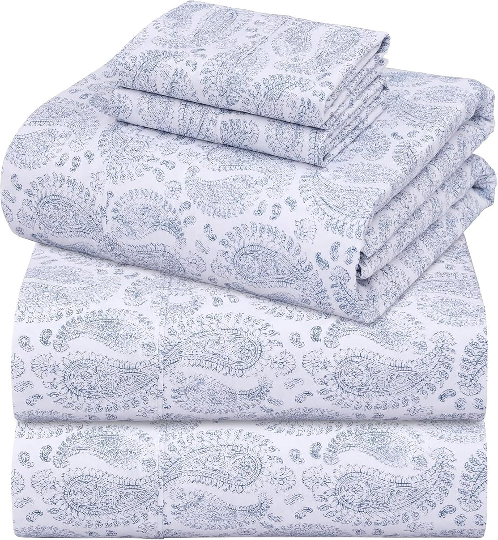 Zoyer 100% Cotton Sheets – Split King Size Percale Bedding, Cooling & Breathable, Durable with a Crisp, Soft & Comfortable Feel, 16" Deep P…