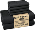 Casa Platino Sheets Cal King – 6 Piece Crisp Percale Weave Cal King Cooling Sheets with 15" Deep Pockets, Lightweight & Cool Feel for All…
