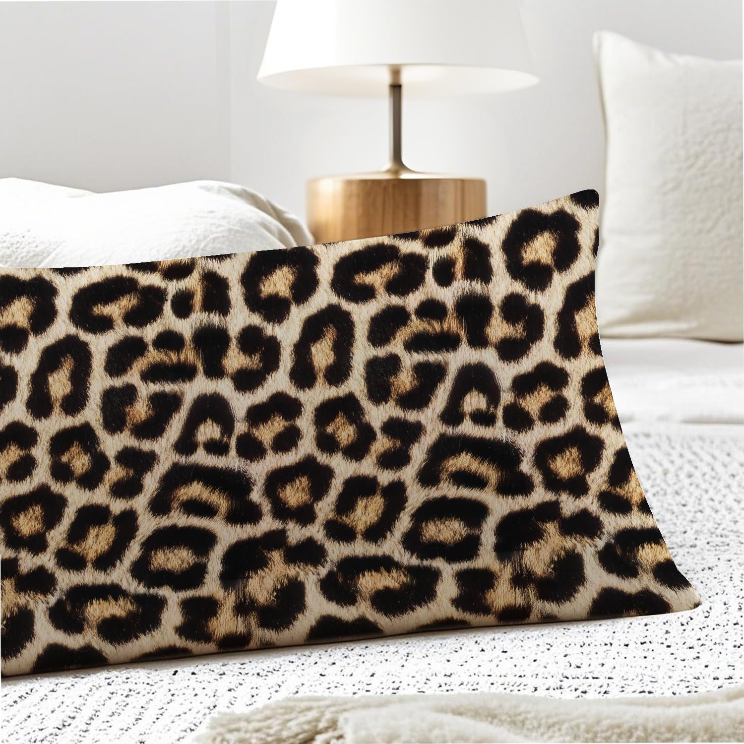 Cheetah Print 20x54 Body Pillow Cover, Leopard Room Decor, Y2k Wild Animal Cheetah Print Decorative Long Body Pillow Cases for Girls…