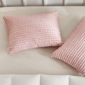 Warmdern Pink Pillow Covers King Pillow Cases Soft Microfiber Pillow Cases Set of 2 Boho Textured Pillowcase with Envelope Closure(Pink, Ki…
