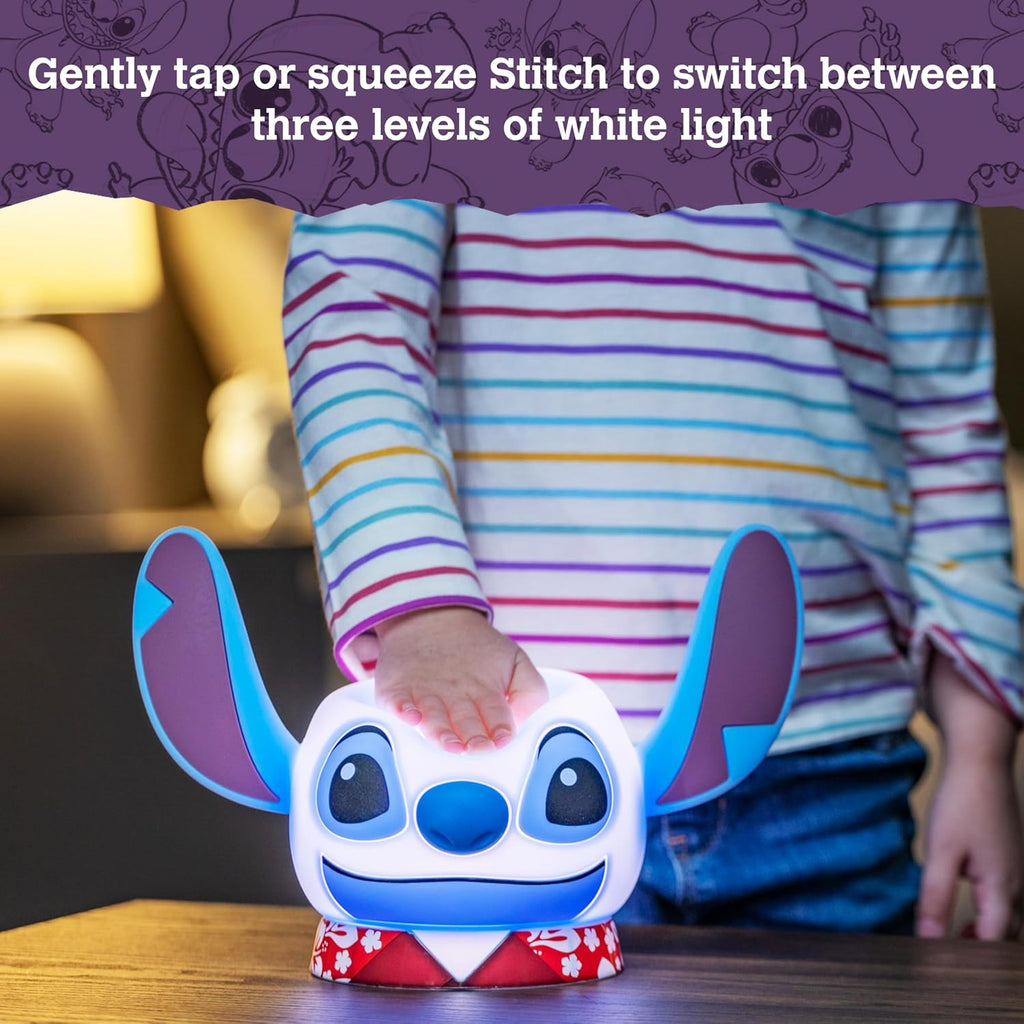 Disney Lilo and Stitch Squish Light, Night Light for Kids, USB Lamp, Battery Operated, Dimmable, Ideal for Bedroom, Playroom, Living…