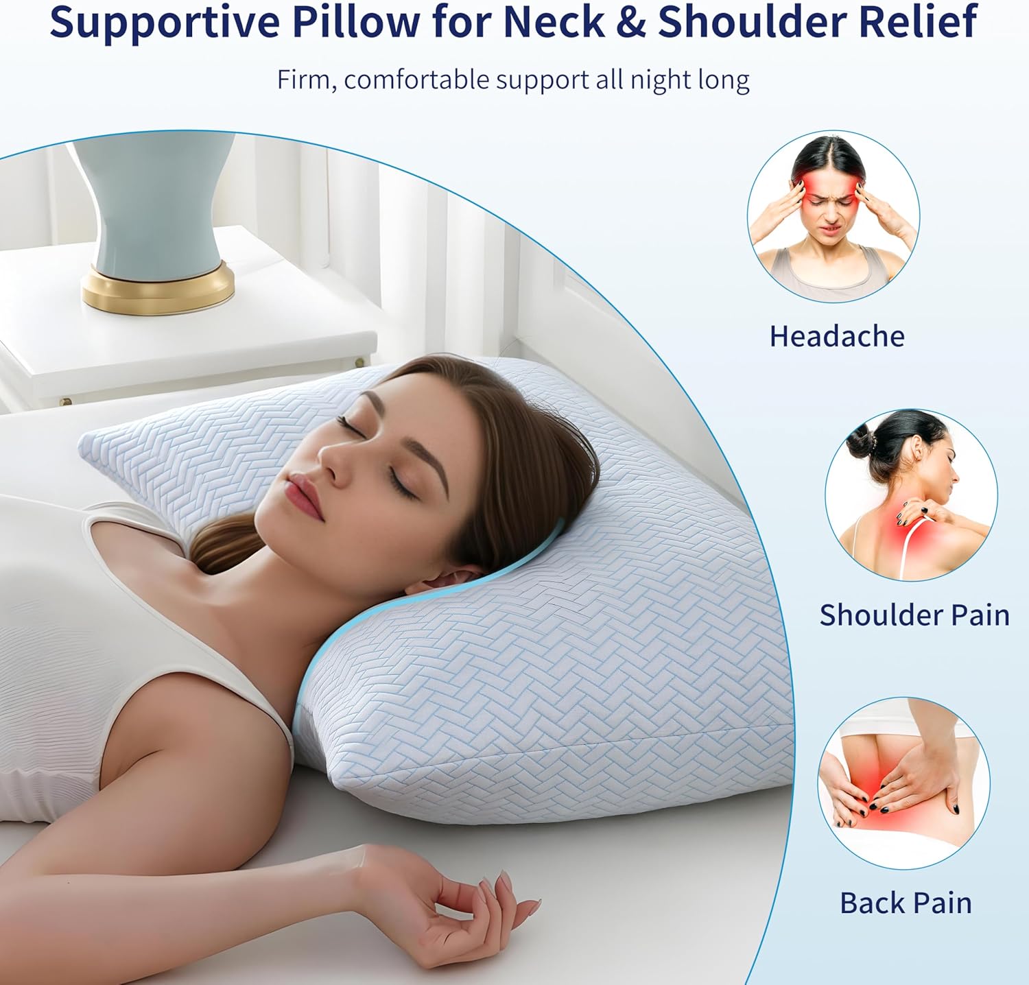 Downcool Cooling Pillow King Size Set of 2, Adjustable Shredded Memory Foam Pillows for Sleeping, Cool Bed Pillows for Hot Sleepers, Soft S…