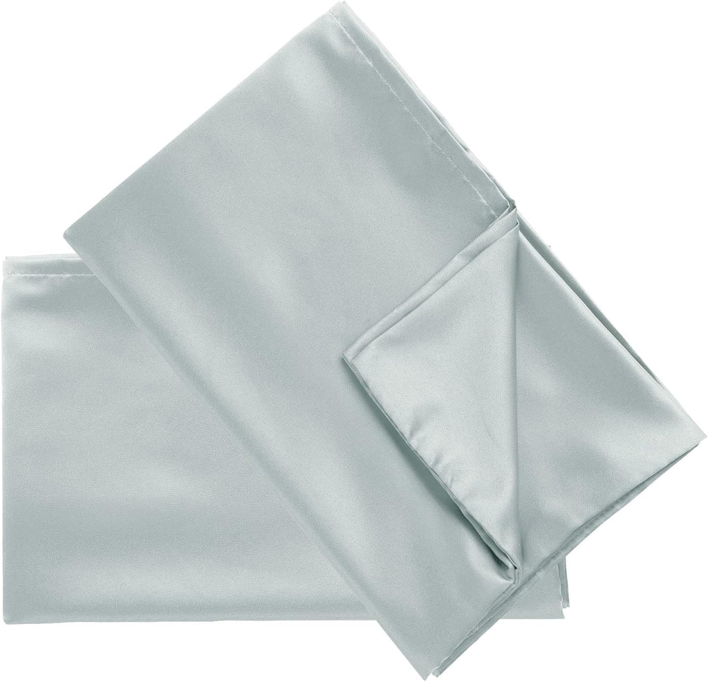 uxcell 2 Pack Silk Satin Pillowcase for Hair and Skin, Cool, Silky, Soft Breathable Pillow Cases Standard Size 20x26 Inch Sateen Pillowcase…