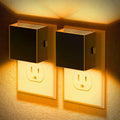 JandCase Night Light, Automatic Night Lights Plug into Wall, 2 Pack Modern Night Lights with Auto Light Sensor, Amber Brightness…