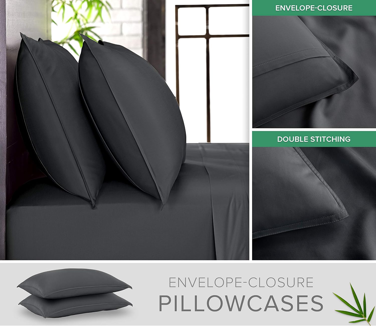 PureBamboo Pure Bamboo Twin XL Sheets, Genuine 100% Organic Viscose Derived from Bamboo Bed Sheet Set, Luxuriously Soft & Cooling, Double S…