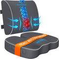 SweetSlubr SweetSlubr Seat Cushion, Lumbar Support Pillow with Adjustable Strap-Chair Cushions for Sciatica -with Washable Cover Mem…