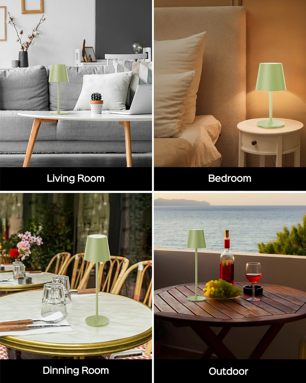Cordless Table Lamps Rechargeable, 3 Adjustable Height, 5000mAh Battery Operated, 3 Colors Smooth Dimming, Portable LED Waterproof Table…