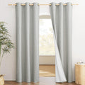 NICETOWN Grey Noise and Lights Block Out Curtains, 2 Panels, 42-inch W by 90-inch L, Thermal Insulated 100% Blackout 2-Layer Lined…