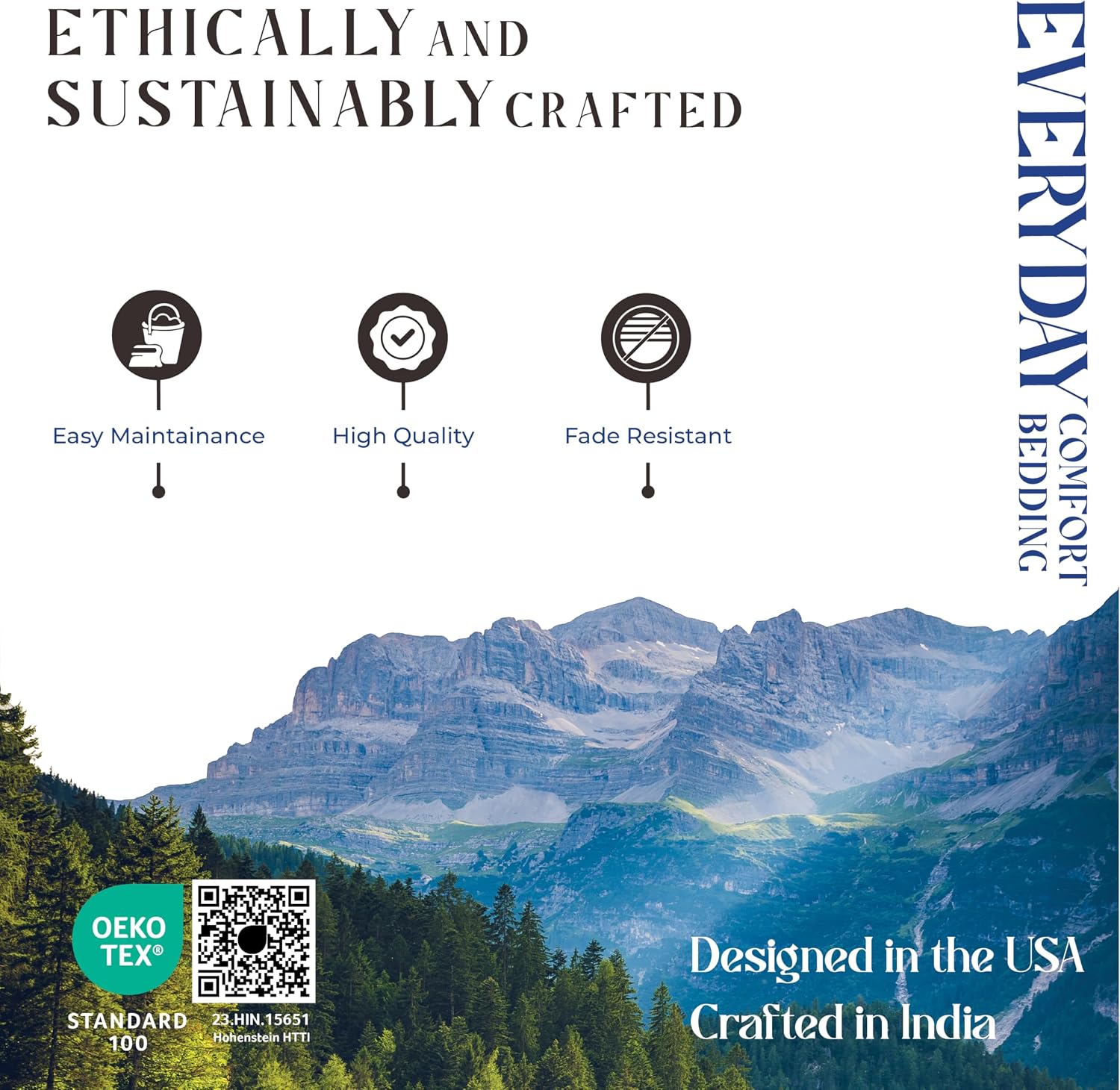 Mayfair Linen 100% Organic Cotton Sheets Percale Weave, Soft, Crisp, Cooling & Breathable 16" Deep Pocket Hotel Bed Sheet Set - GOTS…
