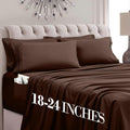MocassiLuxuryBedding Mocassi Luxury 6-Piece Sheet Set, Ultra Soft 1800 Hotel Quality Microfiber Sheet Set, Fits Mattresses Up to 18 to 24 I…