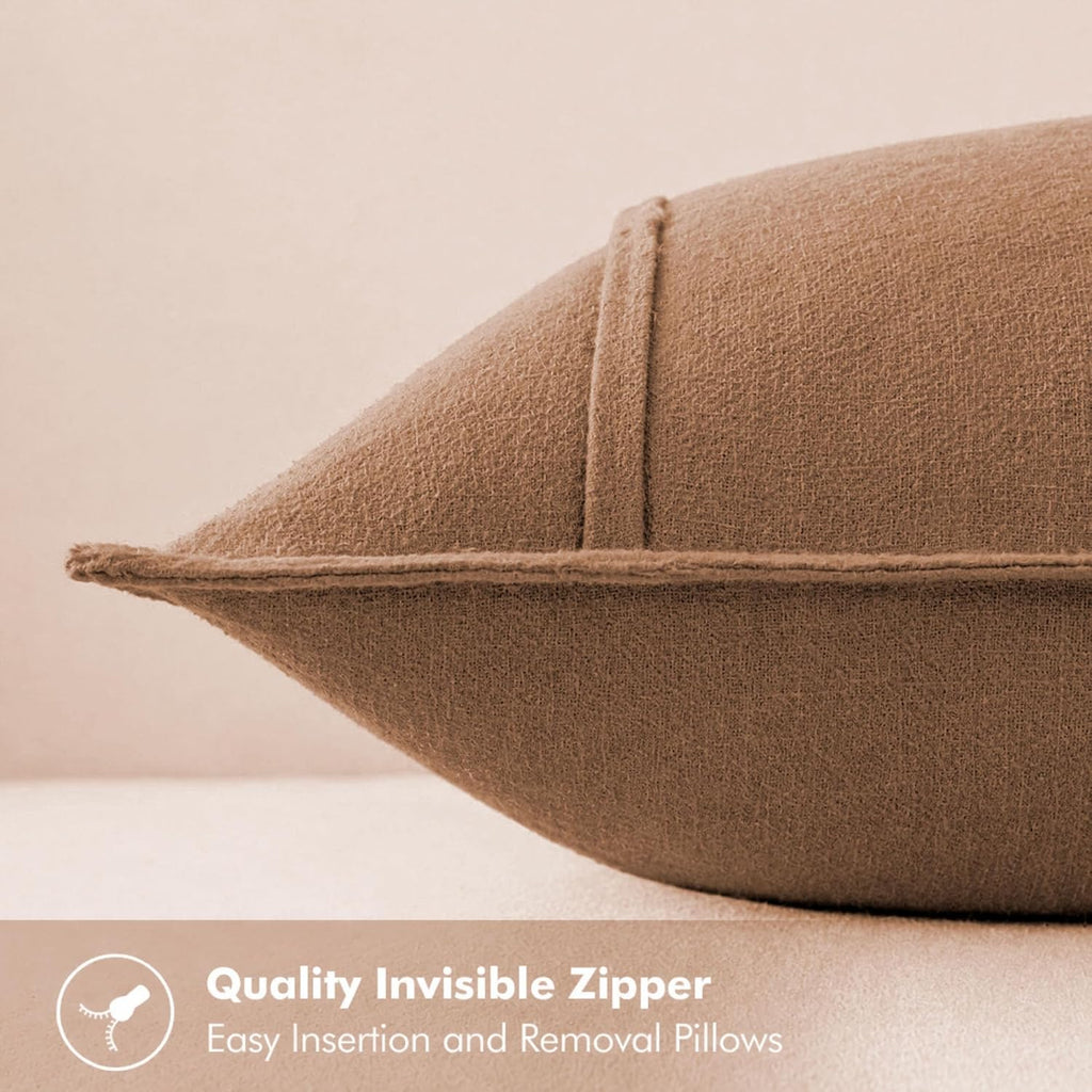 Symplora Cotton Linen Throw Pillow Covers Set of 2, Breathable Non Pilling Decorative Pillow Covers, Machine Washable Cushion Case for…