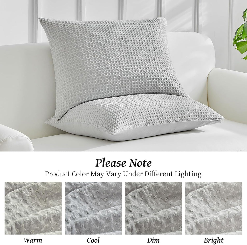 Warmdern Waffle Weave Pillowcases Body Size 1 Pack Pillow Cases Soft Microfiber Pillow Case Covers Set of 2 Boho Woven Textured Pillowcase…