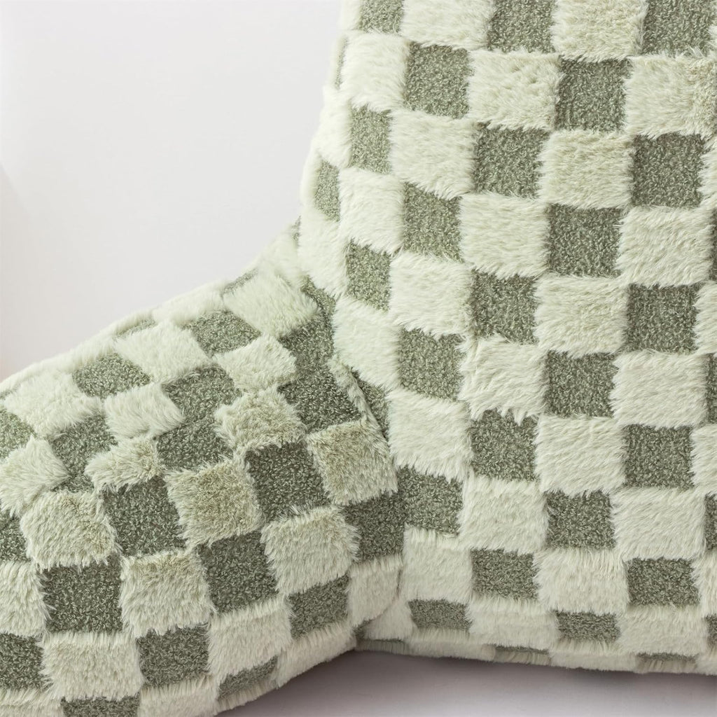 Aimuan Reading Pillow Checkered Bed Rest Wedge Backrest Checkerboard Pillow with Arms Back Support for Sitting Up in Bed Cushion Incline…