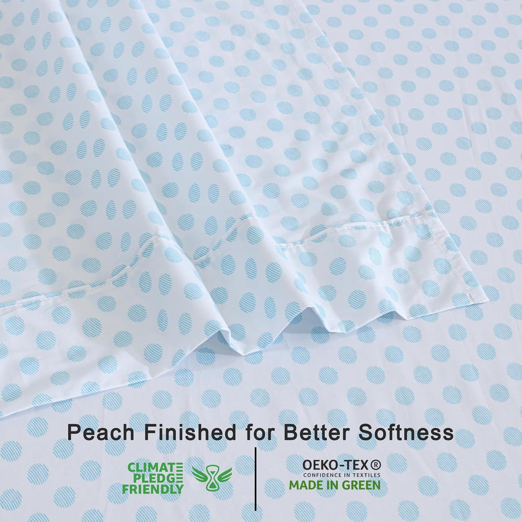 Ruvanti 100% Cotton Organic Percale Sheets Cal King Size – Crisp Cooling Bed Sheets for Hot Sleepers, Deep Pocket 13”, Soft Peach Finish, B…