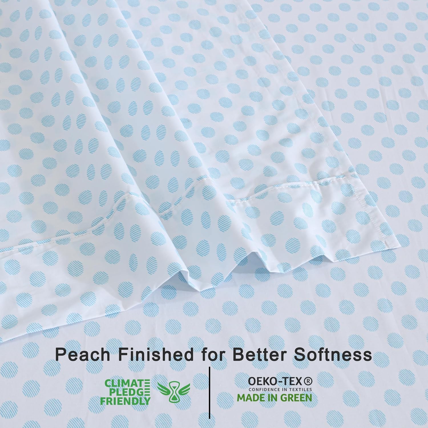Ruvanti 100% Cotton Organic Percale Sheets Full Size – Crisp Cooling Bed Sheets for Hot Sleepers, Deep Pocket 15”, Soft Peach Finish, Breat…