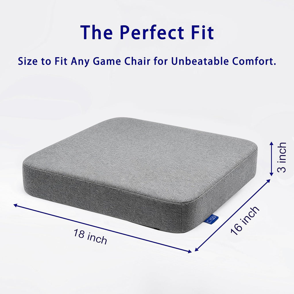 Cylen Ifoam Gel Infused Memory Foam Layer Wheelchair Cushion - Seat Cushion for Wheelchair-Office Chair, Kitchen Chair-Pressure Sore and Ta…