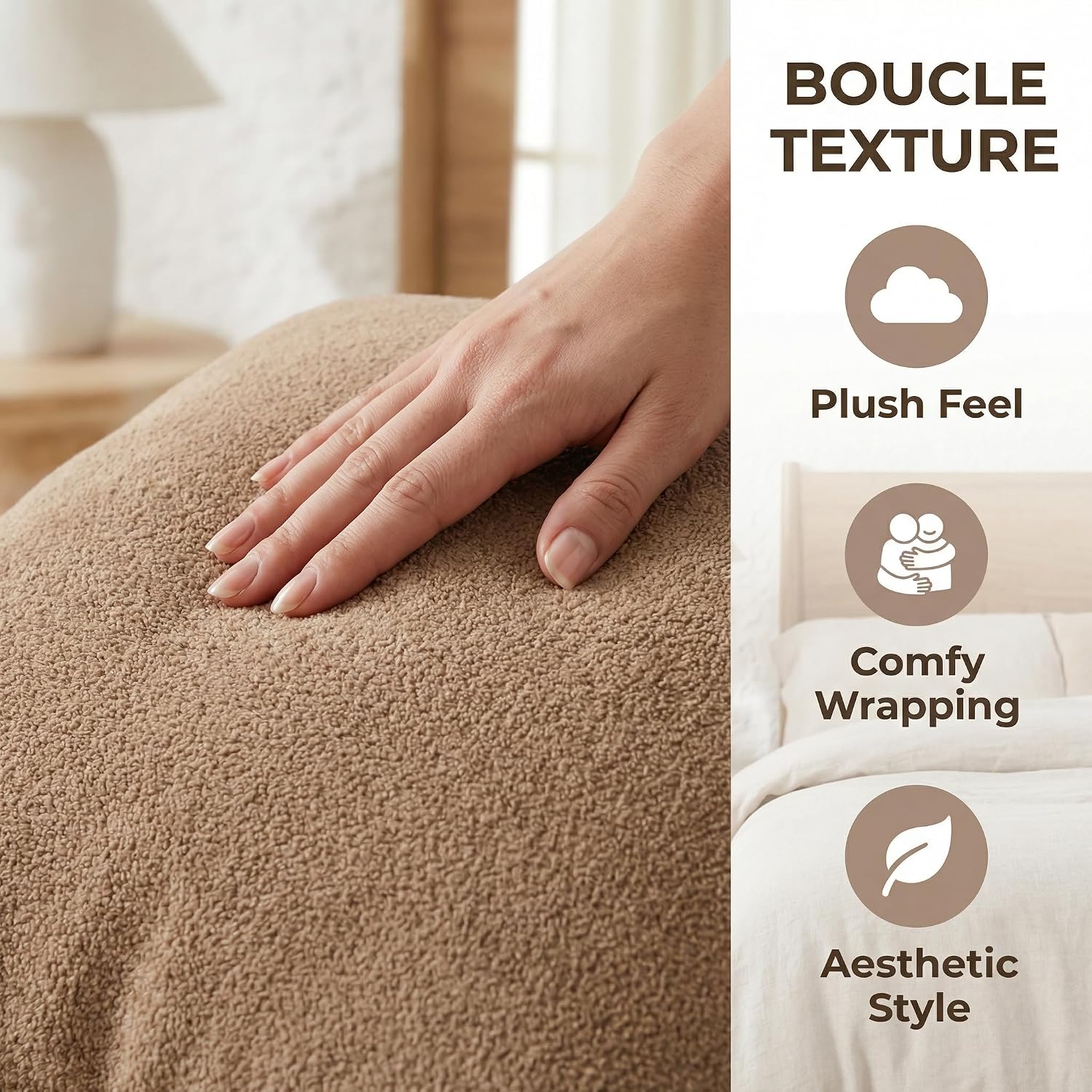 KevinTextile Kevin Textile 16x24 Inch Lumbar Pillow Cover 1 Pack Soft Boucle Textured Decorative Waterproof Rectangle Cushion Elegant Accen…