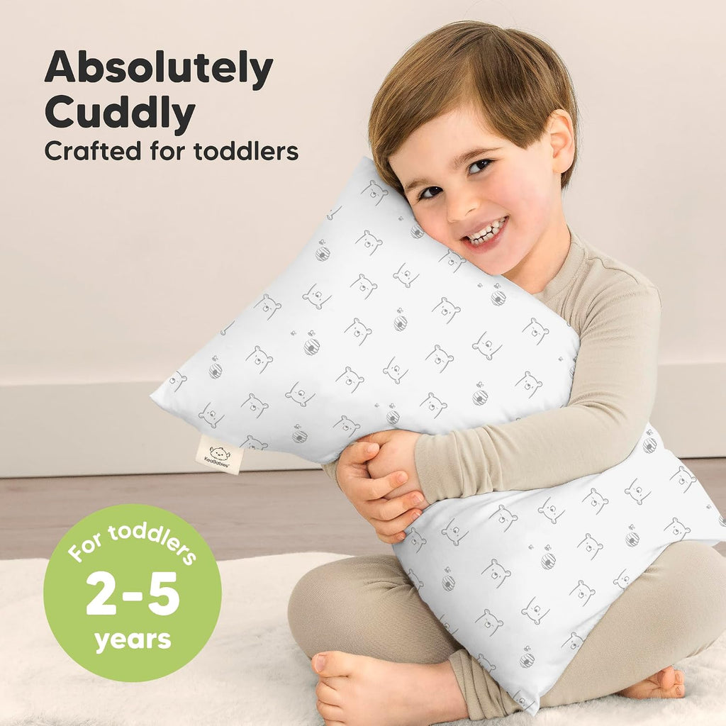 KeaBabies Toddler Pillow with Pillowcase - 13x18 My Little Cuddly Kids Travel Pillows for Sleeping, Nap, Viscose from Bamboo Nursery…