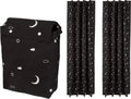 Amazon Basics Portable Blackout Curtain Shade with Suction Cups for Window, Noise Reducing, Energy Saving, 50"W x 78"L, Moon and Stars…
