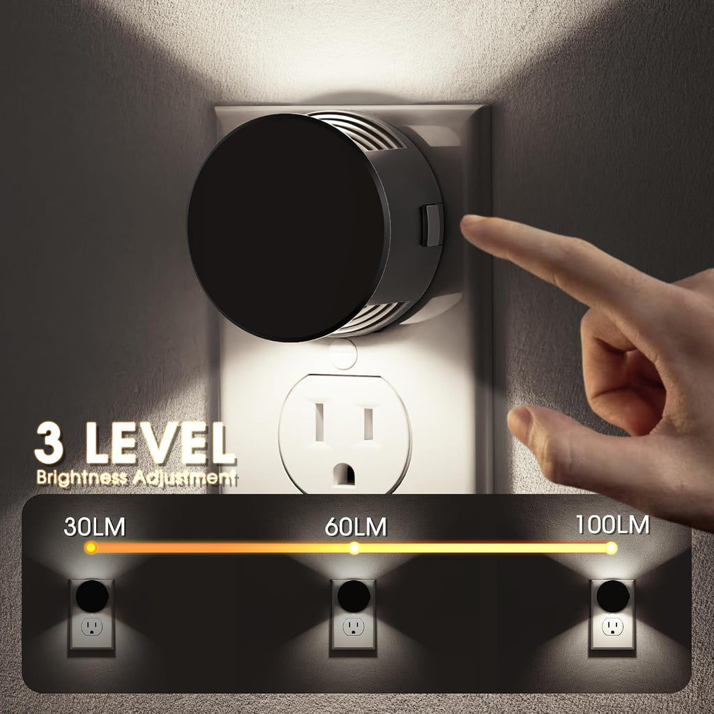 Briignite Night Lights Plug into Wall [2 Pack], Dusk to Dawn Sensor Nightlight, Brightness Adjustable, 5000K Daylight White, Dimmable…