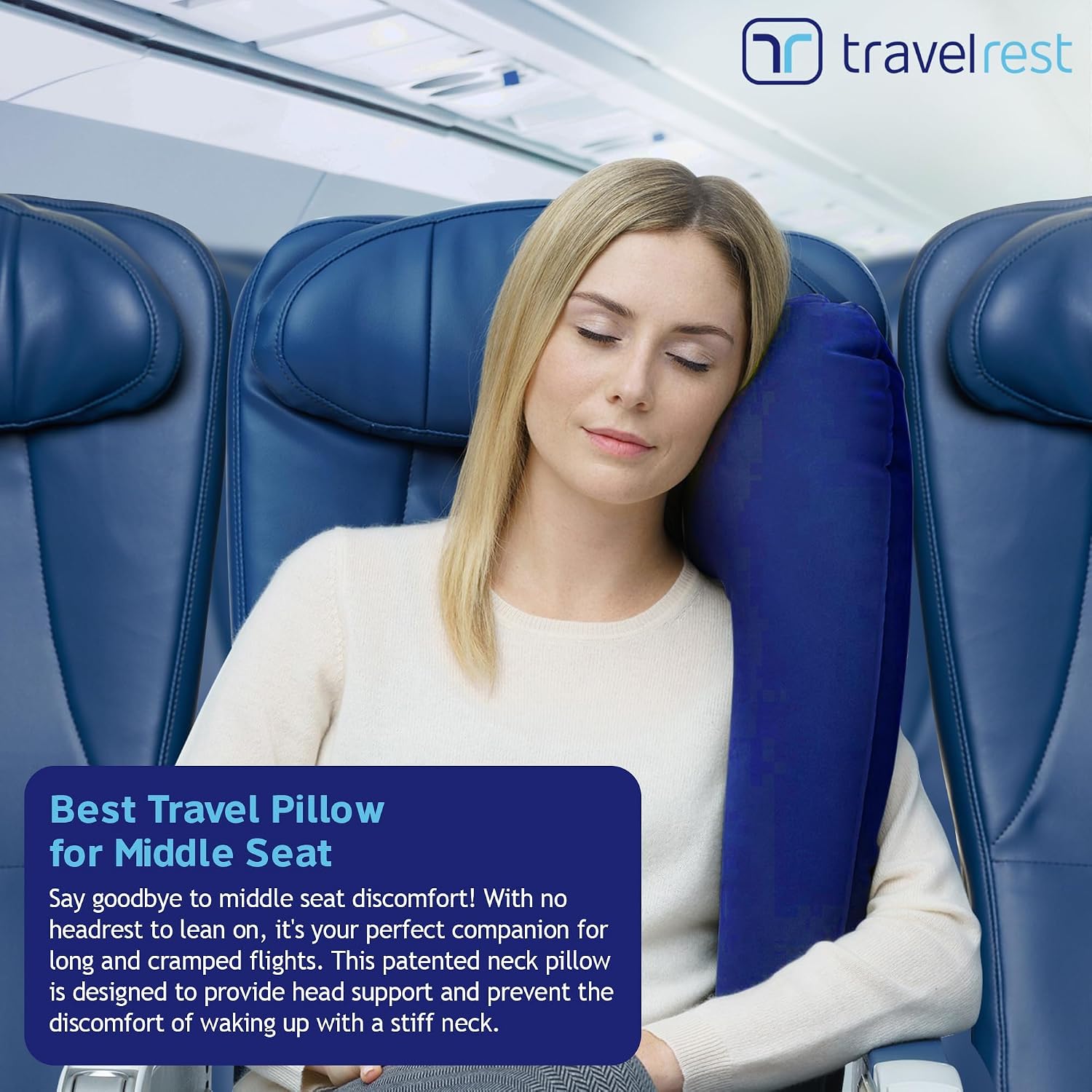 TRAVELREST Ultimate Travel Pillow & Body Pillow - Headrest, Auto, Bus, Train, Office Napping, Camping, Wheelchairs, Comfort and Support…