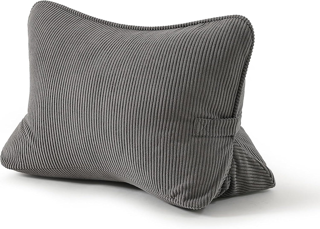 Pat. Pend. Corduroy Lumbar Support Backrest Pillow for Sitting & Reading, Ergonomic Triangle Cushion for Sofa, Armchair & Bed, Removable…