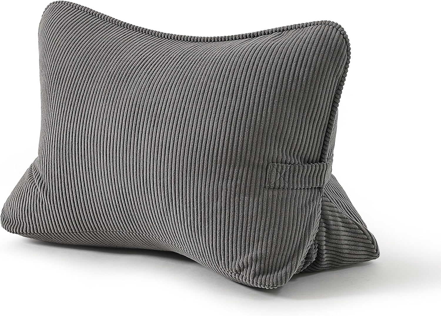 Pat. Pend. Corduroy Lumbar Support Backrest Pillow for Sitting & Reading, Ergonomic Triangle Cushion for Sofa, Armchair & Bed, Removable…