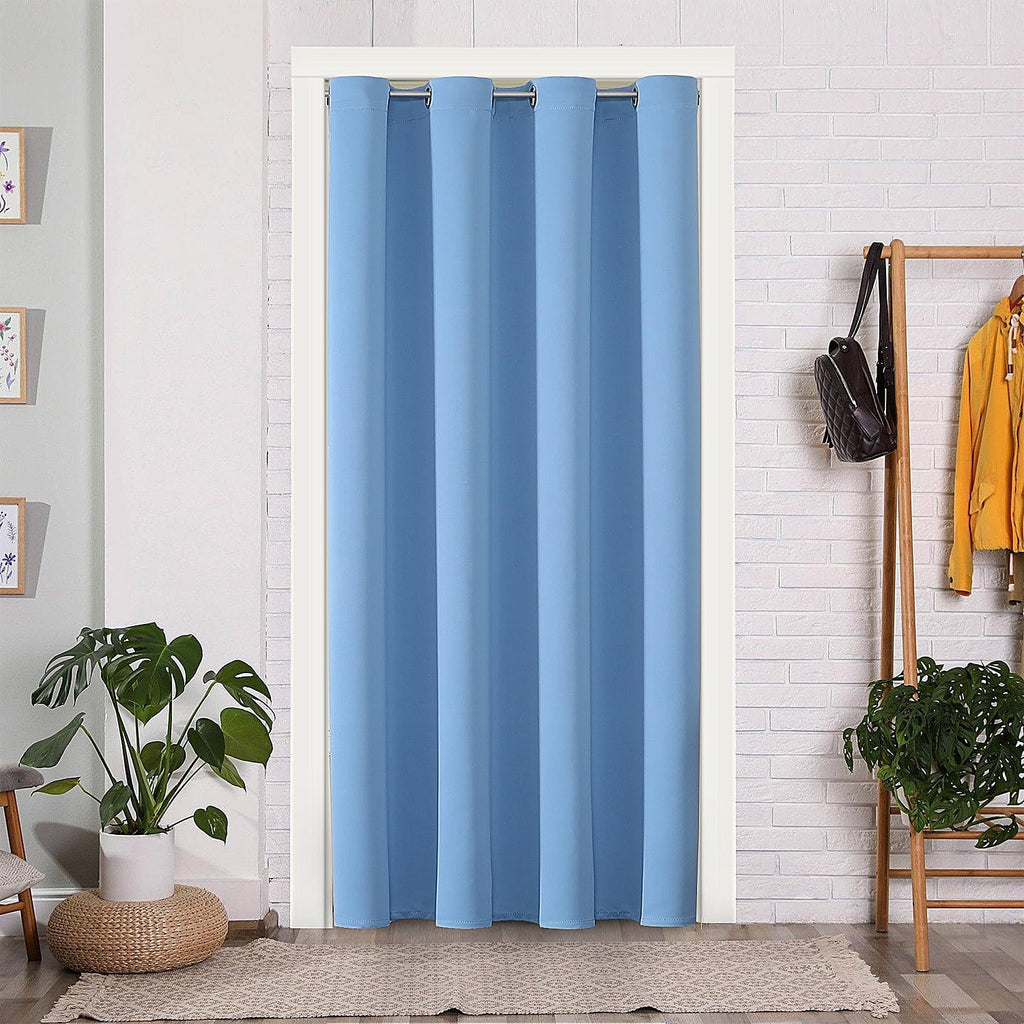 ChrisDowa Blackout Door Curtains for Doorway Privacy, Grommet Closet Curtains for Bedroom Closet Door, Thermal Insulated Temporary Doorway…