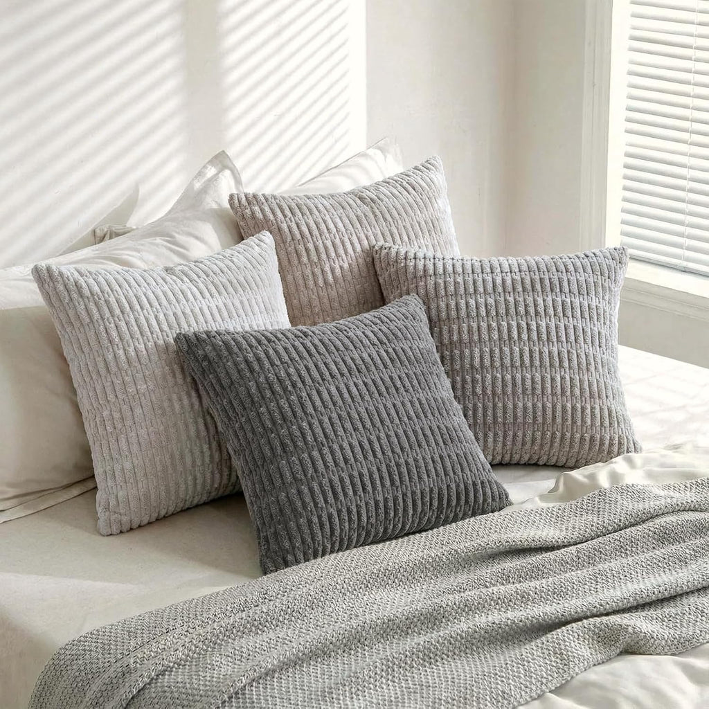 Fancy Homi 4 Packs Decorative Throw Pillow Covers for Living Room Couch Bed, Modern Farmhouse Boho Home Décor Accent Cushion Case, 26" x…