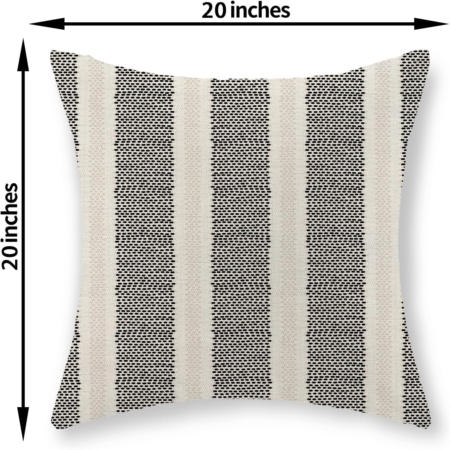 Black Polka Dot Pillow Covers 20x20 Inch Set of 2 Boho Striped Decorative Throw Pillow Covers Modern Abstract Geometry Decorations…