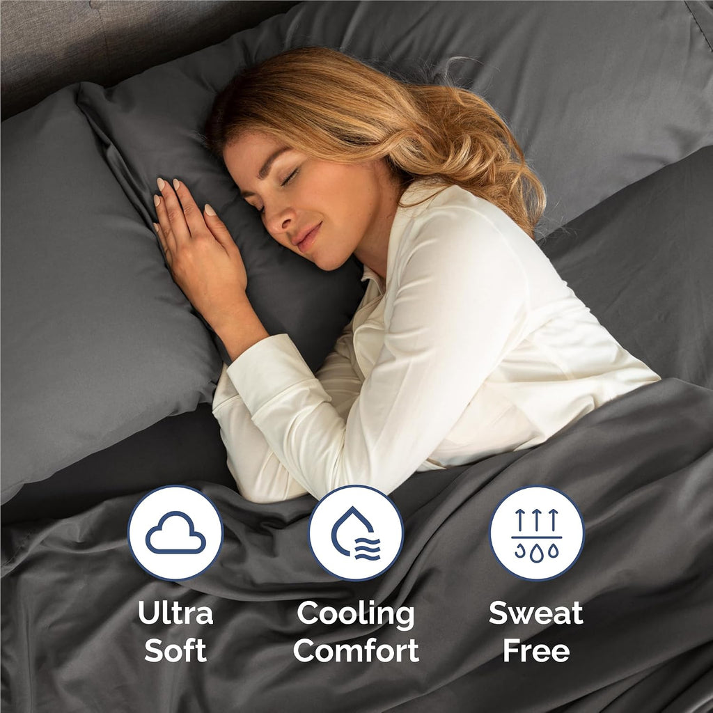 Split King 7 Piece Sheet Set - Comfy, Breathable & Cooling - Soft Hotel Luxury Bedding for Women, Men, Kids, Teens and Children - 1 Flat…