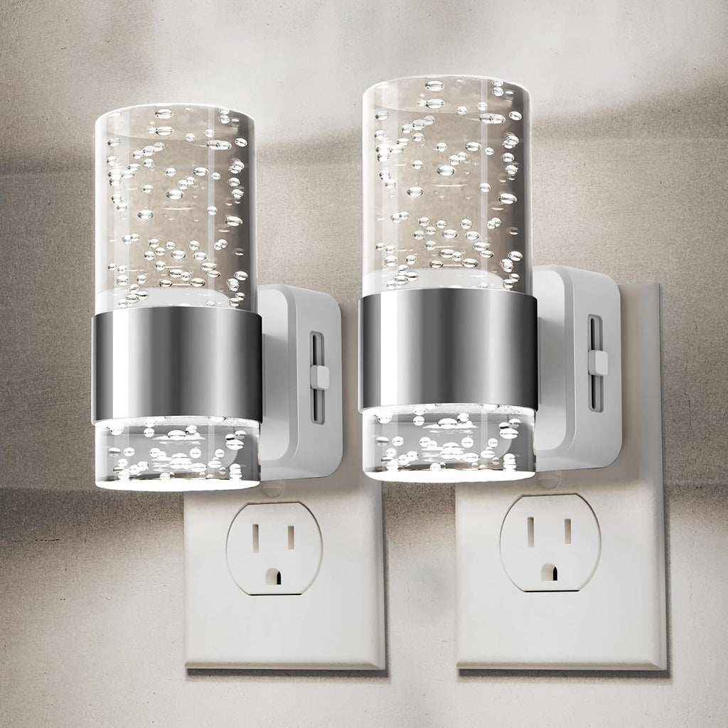 L LOHAS LED Night Light, Plug in Night Light with Auto Light Sensor[2-Pack], Brightness Adjustable with Daylight White 5000K, Wall…