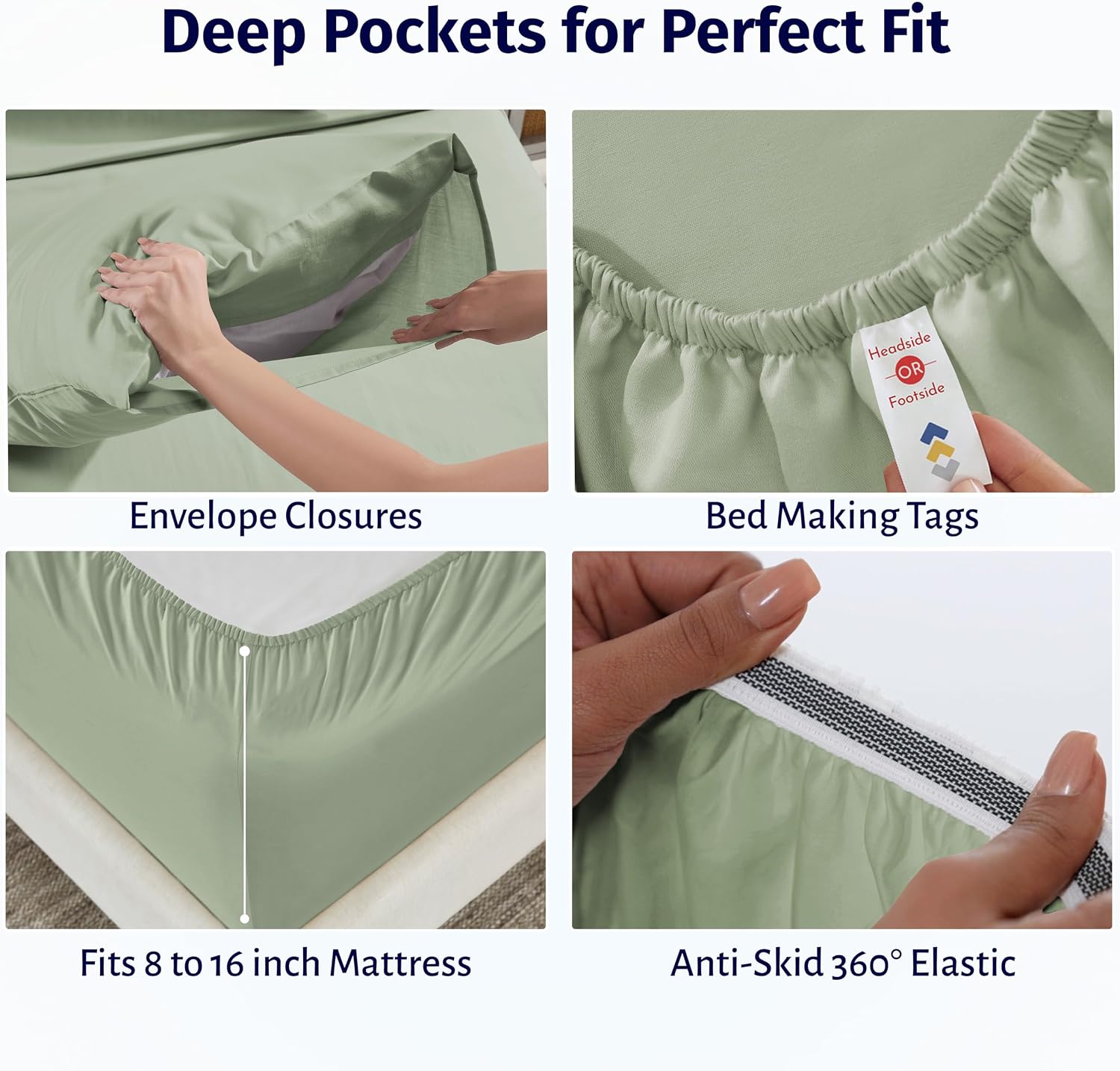 CaliforniaDesignDen California Design Den Egyptian Percale Sheets King Size Set - Certified 100% Egyptian Cotton, Lightweight Percale King…