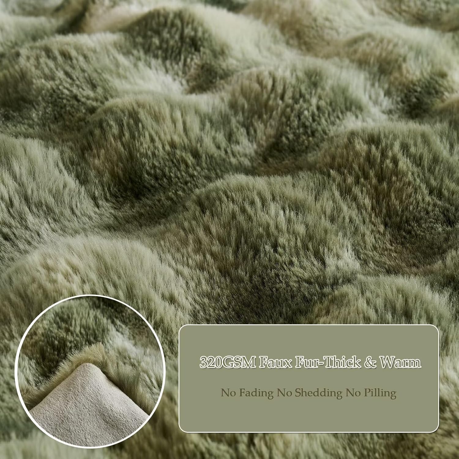 20"x54"Luxury Shaggy Faux Fur Body Pillow Cover, Bubble Fluffy Plush Bed Body Pillowcase with Zipper Closure, Plush Long Pillow Cover for…
