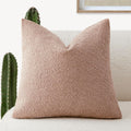 Foindtower Decorative Textured Boucle Throw Pillow Covers Accent Solid Pillow Cases Neutral Soft Cozy Couch Cushion Case for Chair Sofa…