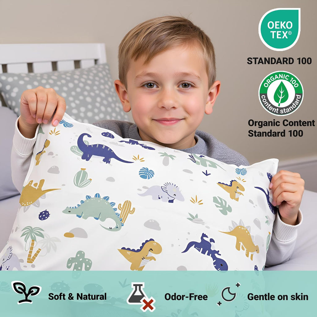 ZPECC-ABrandThatHasBeenFocusedOnBeddingFor20Years ZPECC Toddler Pillow with Pillowcase - Organic Cotton Hypoallergenic Kids Pillow, Baby Es…