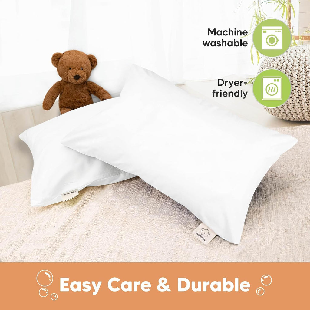 KeaBabies Toddler Pillowcase 14x20 - Organic Cotton Jumbo Toddler Pillowcase for Kids, Boys, Girls, Soft & Durable Cotton Cover for…