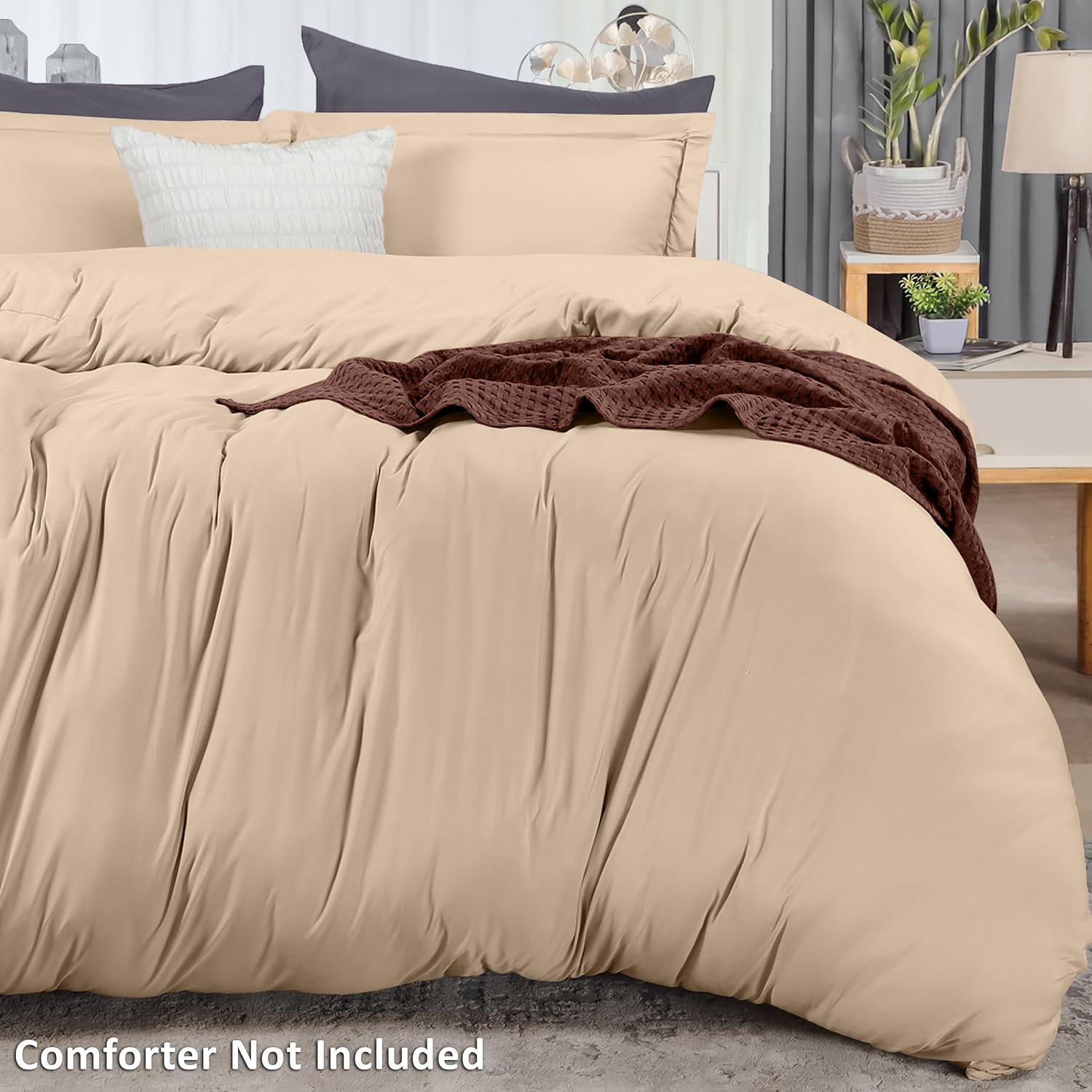 Utopia Bedding Duvet Cover Queen Size - 3 Piece with Zipper Closure - 1 Comforter Cover 90X90 Inches & 2 Pillow Shams 20X26 Inches…