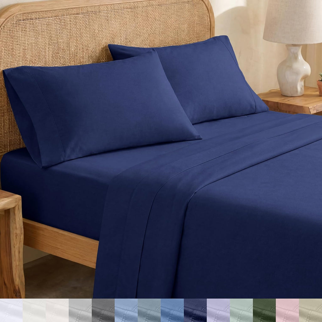 CaliforniaDesignDen California Design Den California King Sheet Set - Soft 100% Organic Bed Sheets with Deep Pockets, Crisp Percale, Breath…