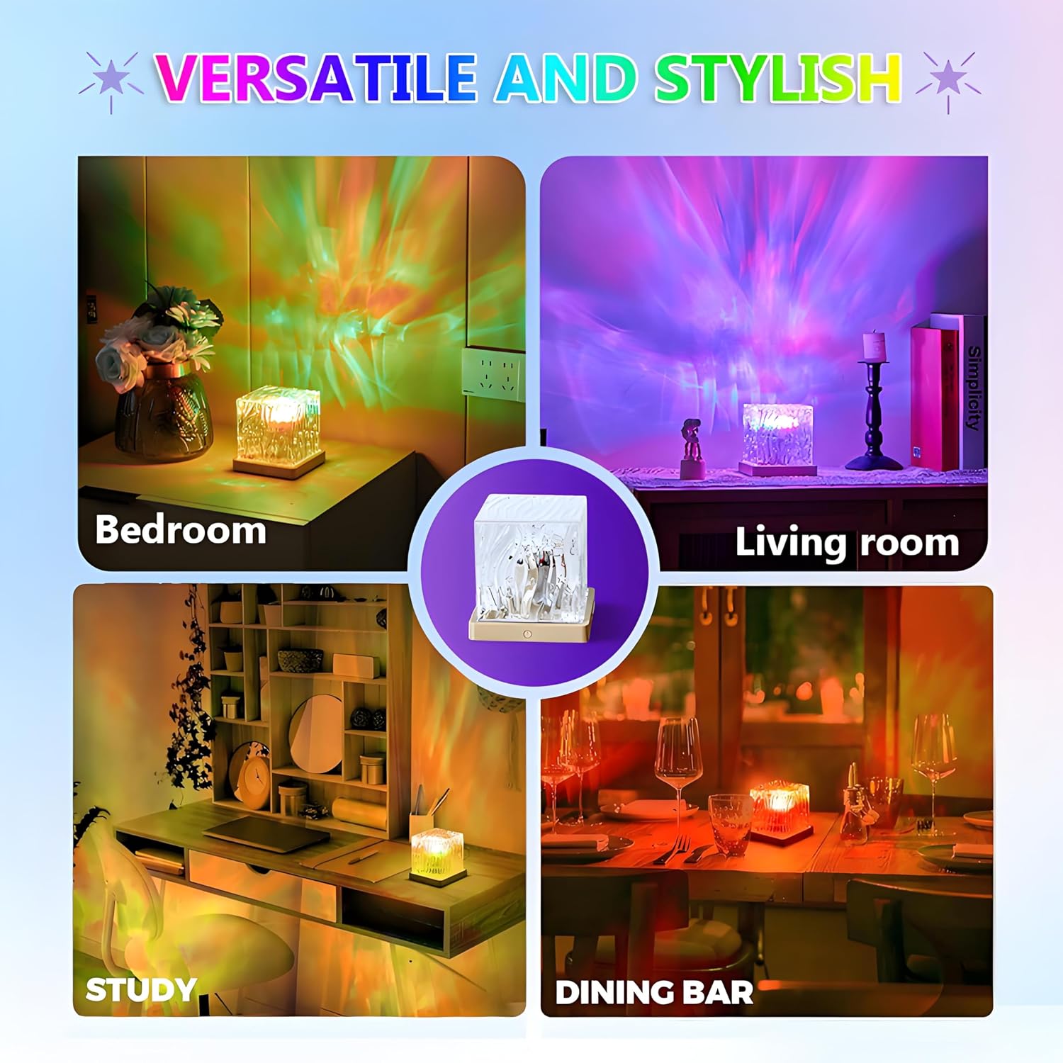 Northern Lights Projector, 16 Colors Rechargeable Aurora Light Projector & Mood Lighting Galaxy Lamp, Remote Night Light for Bedroom…