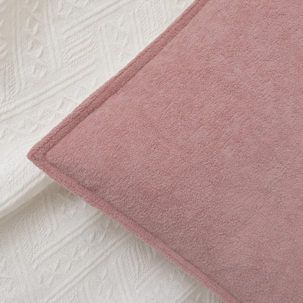 KevinTextile Kevin Textile Valentines Day Decorative Pillow Covers Plush Pink 24x24 Inch Pack of 2 Waterproof Soft Boucle Textured Euro Pil…
