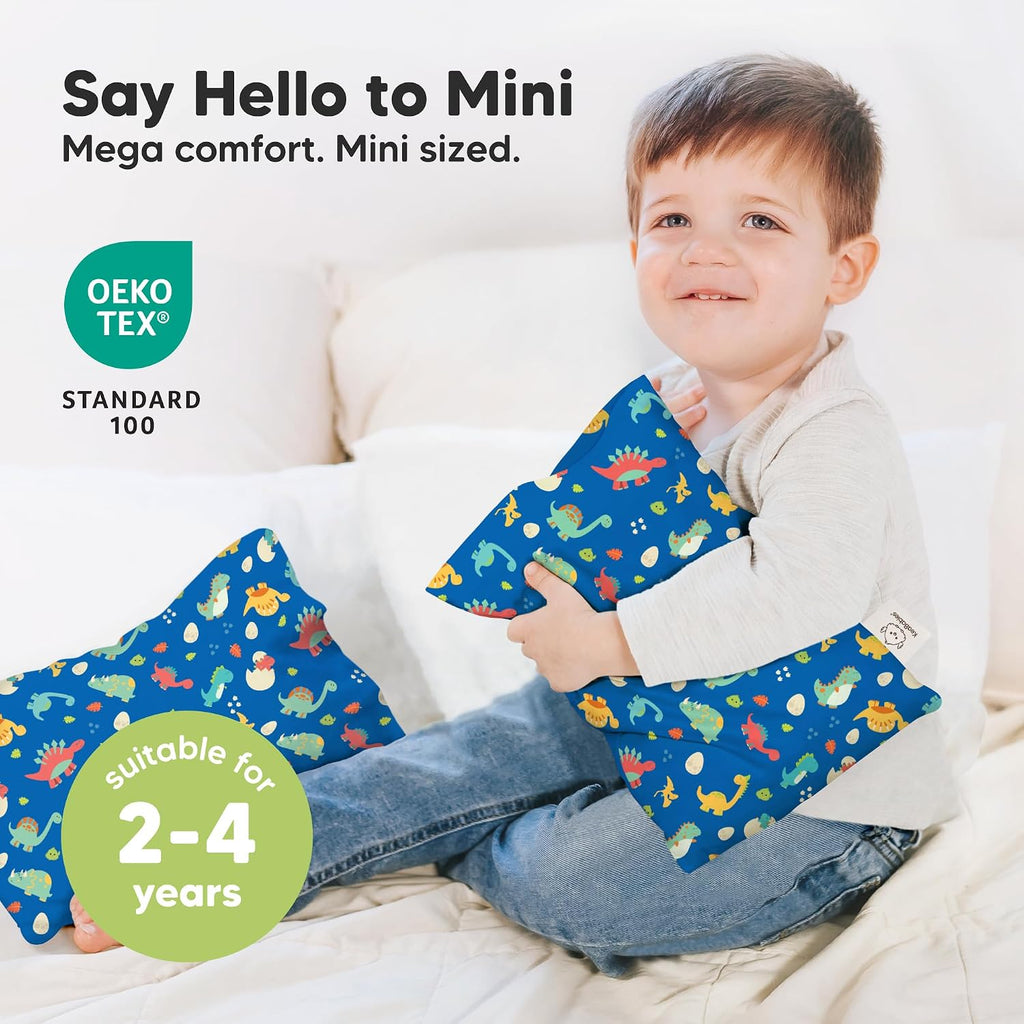 Mini Toddler Pillow with Pillowcase - 9x13 My Little Dreamy Travel Kids Pillow for Sleeping, Toddler Bed, Small, Tiny, Organic Cotton…