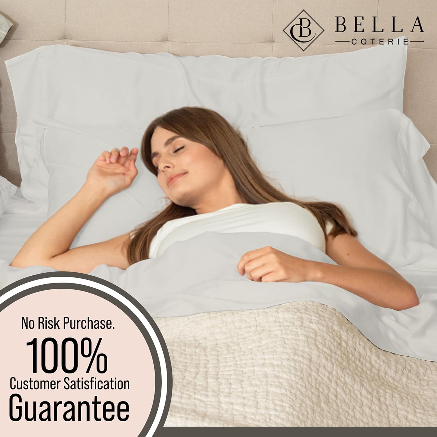 Bella Coterie Luxury Bamboo Viscose 34” Split Top King Size Sheet Set | 1 Fitted Sheet for Sleep Number & Adjustable Beds | 100%…