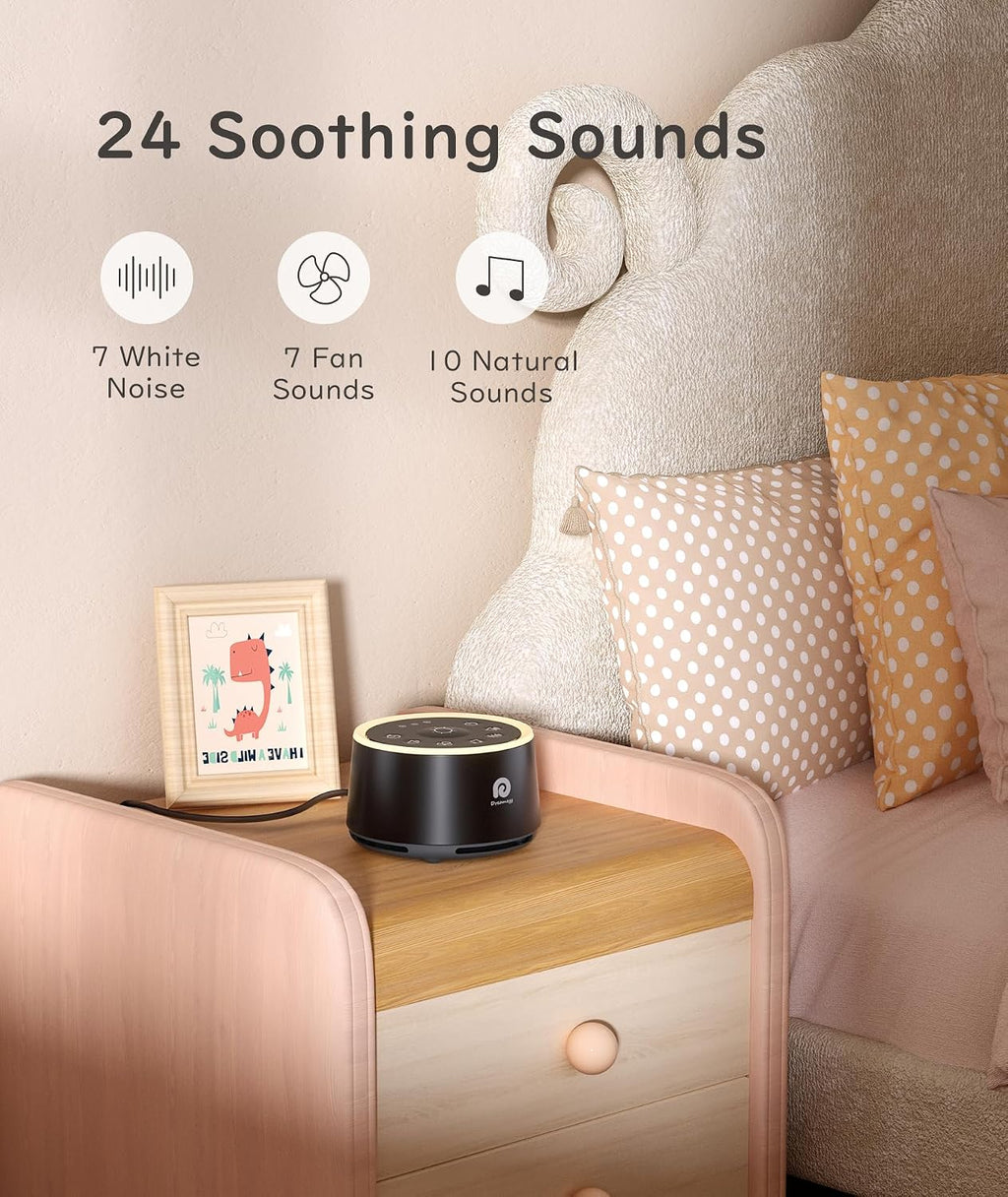 Dreamegg White Noise Machine - Sound Machine for Adult Baby Kid, Noise Machine for Sleeping with 24 Calming Sound, Ambient Nightlight, Cont…