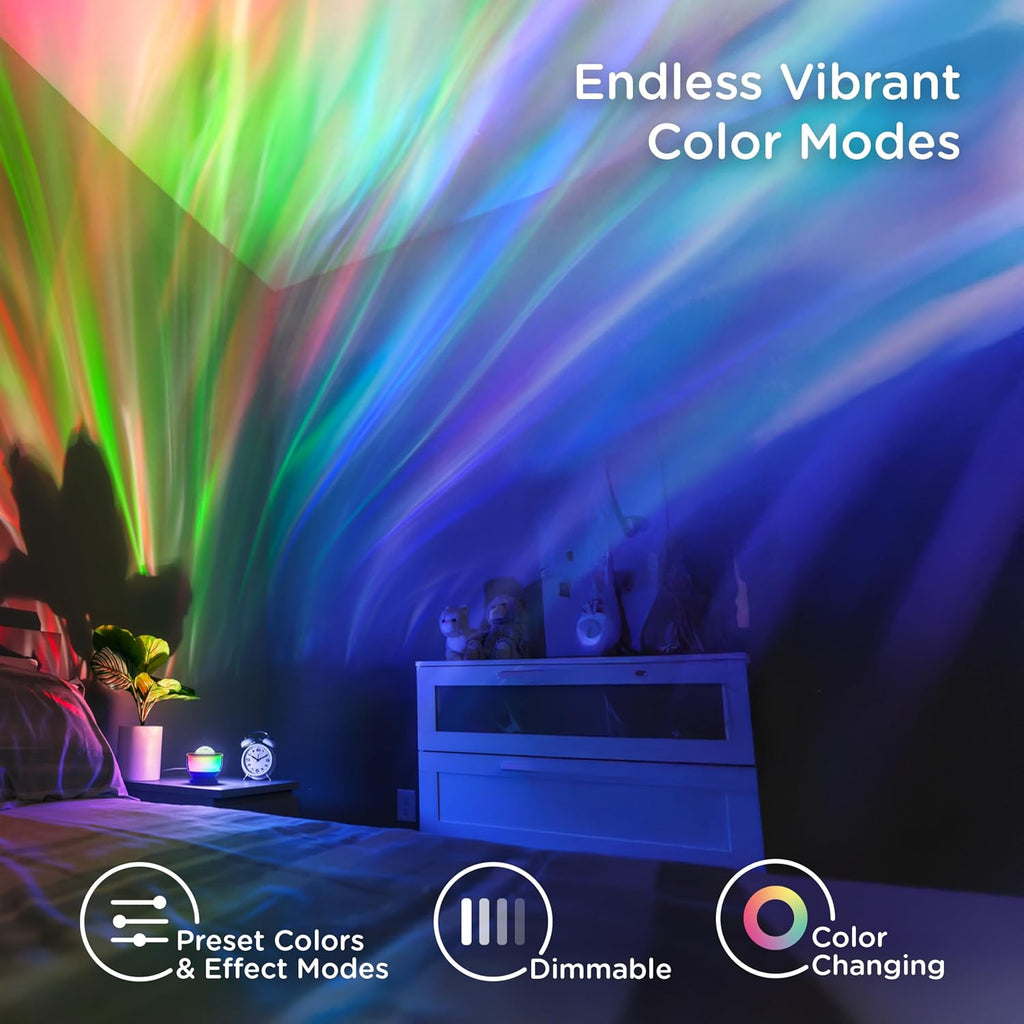 Enbrighten Galaxy Projector Night Light for Kids Room Decor LED Lights for Bedroom Ambient Lighting Nursery Game Room