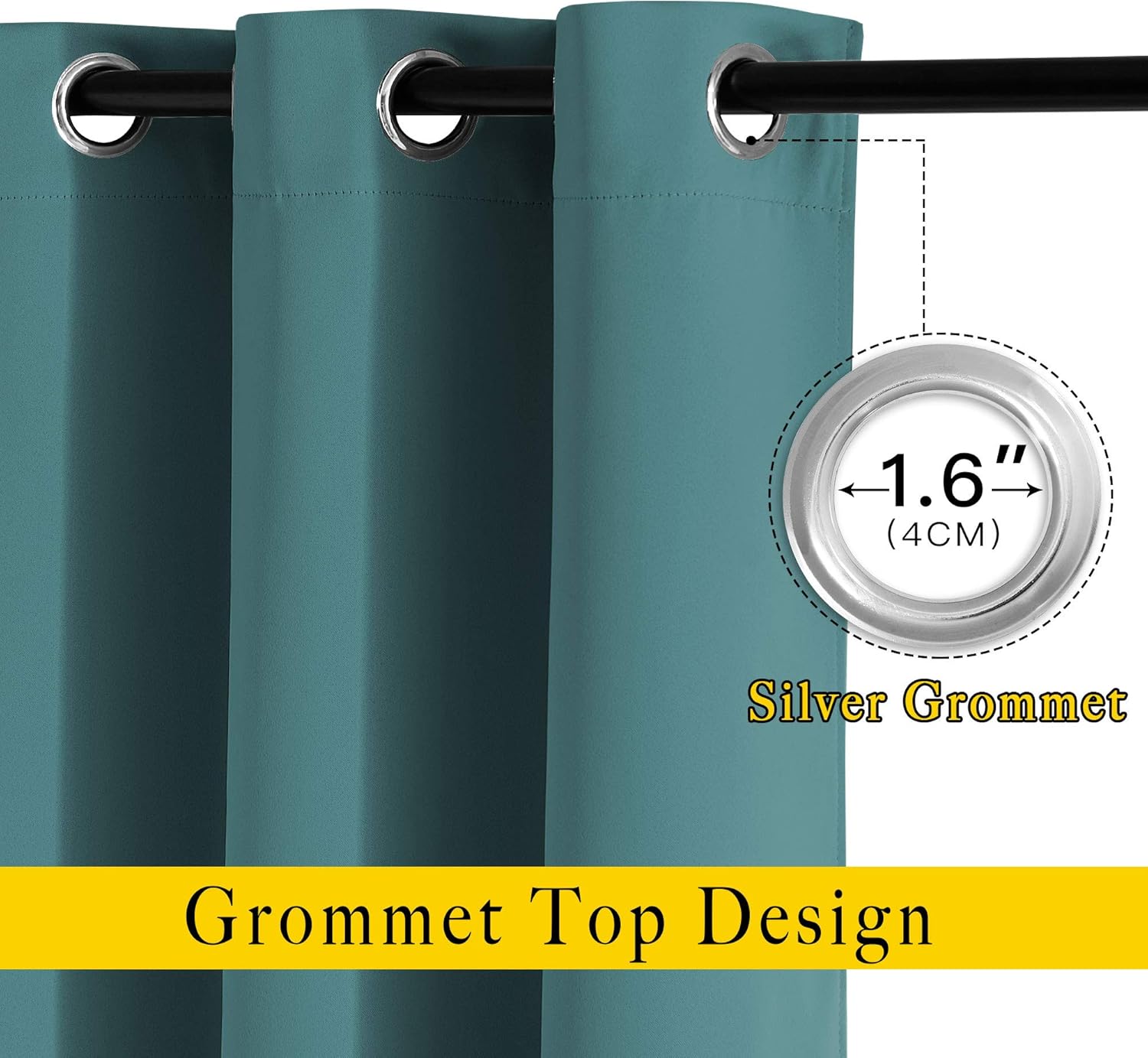 Nicetown Insulated Curtains Blackout Draperies - Triple Weave Microfiber Home Thermal Insulated Solid Ring Top Blackout Curtains/Panels for…