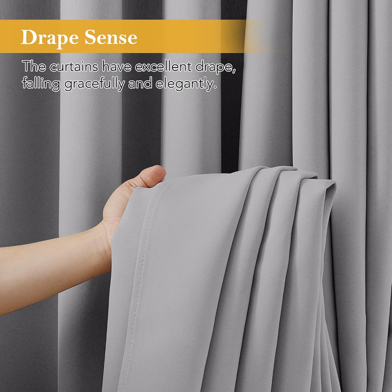 Rybhome RYB HOME Blackout Thermal Insulated Curtains, Portable Curtain for Sliding Glass Door/Storage/Space Room Divider, Large Window Trea…